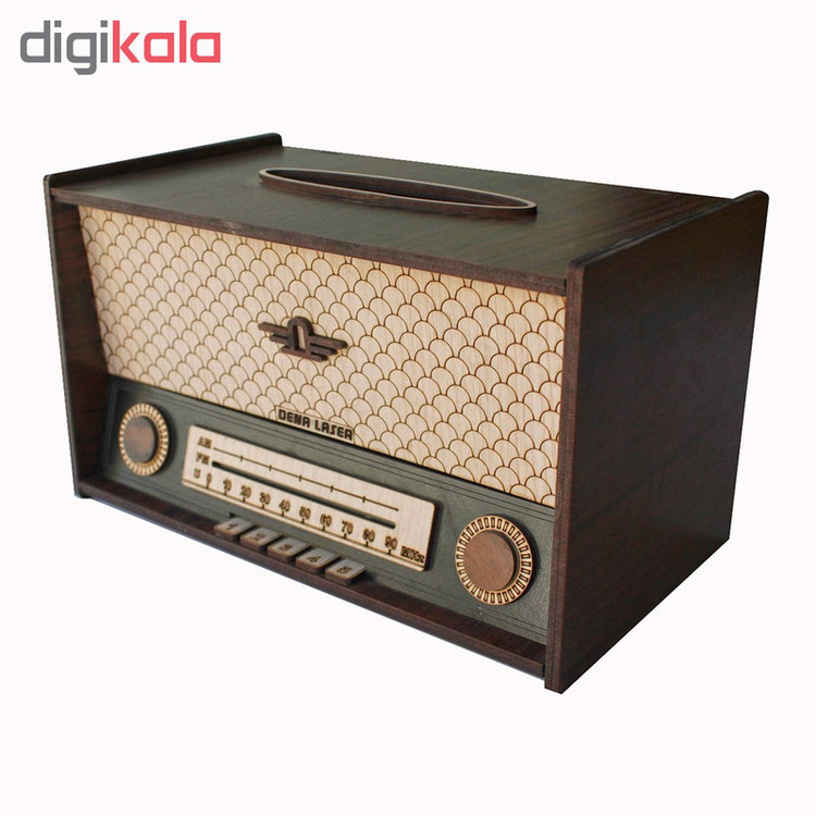 جعبه دستمال کاغذی دنالیزر طرح رادیو کد dr3