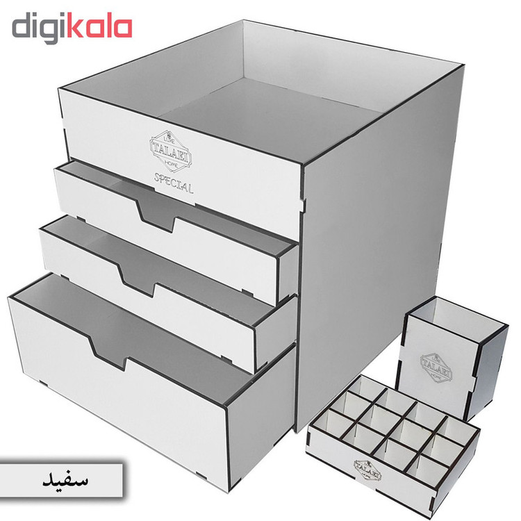 استند آرایشی لوکس طلائی مدل 0013 به همراه جای برس آرایشی و رژ لب