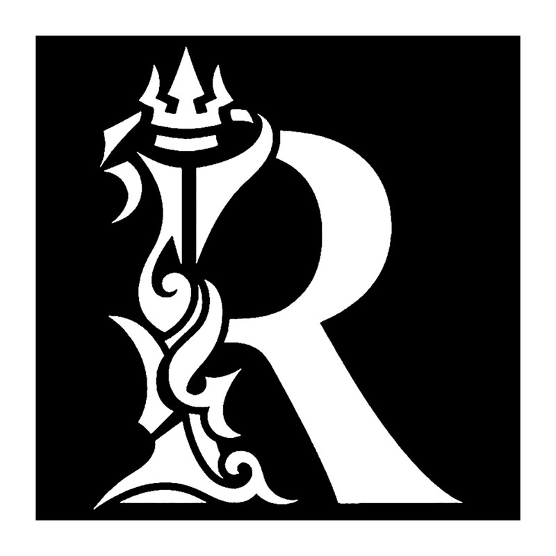 شابلون باتیس آرت طرح حرف R کد 833