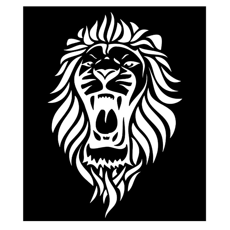 شابلون باتیس آرت طرح شیر کد 132