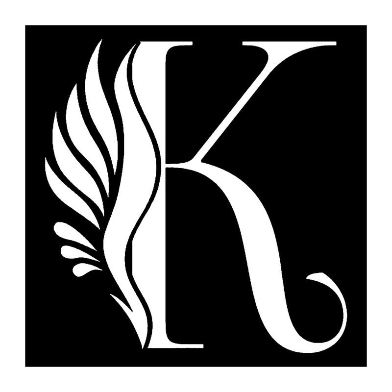 شابلون باتیس آرت طرح حرف K کد 887