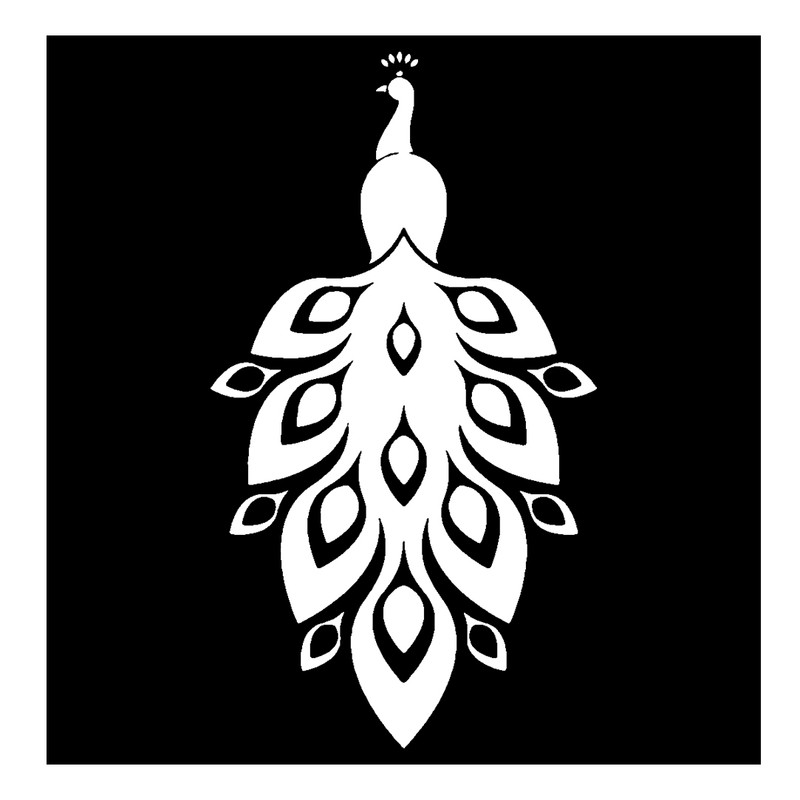 شابلون باتیس آرت طرح طاووس کد 50-443